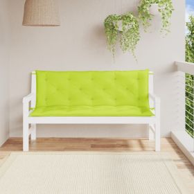 Garden Bench Cushion Bright Green 59.1"x(19.7"+19.7")x2.8" Oxford Fabric
