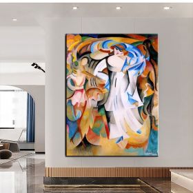 Hand Oil Painting Full Moon Abstract Original Abstract Painting Original Oil Painting Abstract Wall Art Canvas Living Room Decoration (style: 02, size: 90x120cm)
