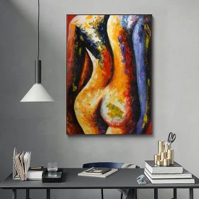 Handpainted large Sexy Naked Back Wall Art Sexy Girl woman Modern Abstract Nude Oil Painting on Canvas Home Entryway Living Room Bedroom Luxuriou (style: 02, size: 50X70cm)